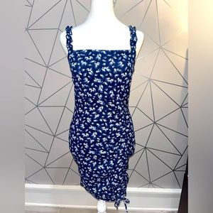 NWT. Blue and white floral dress. Size M